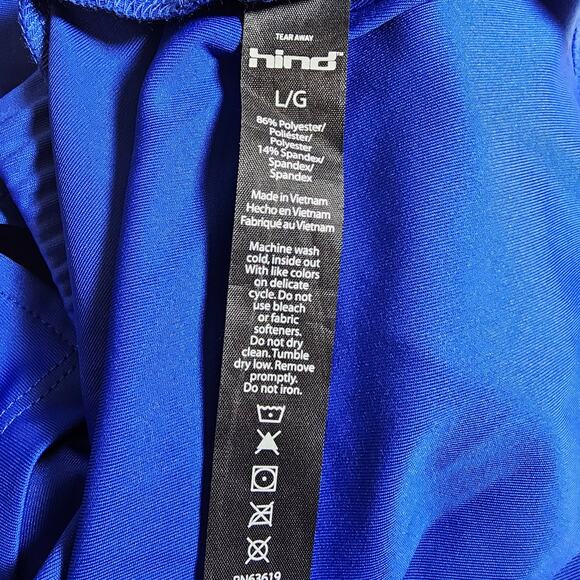 Hind Womans size L Sleeveless Racerback Performance Tank Top Blue Activewear - Picture 7 of 8